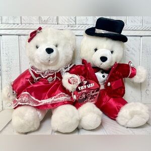 Dandee International Limited “It Takes Two” Valentine Teddy Bears Vintage 1994